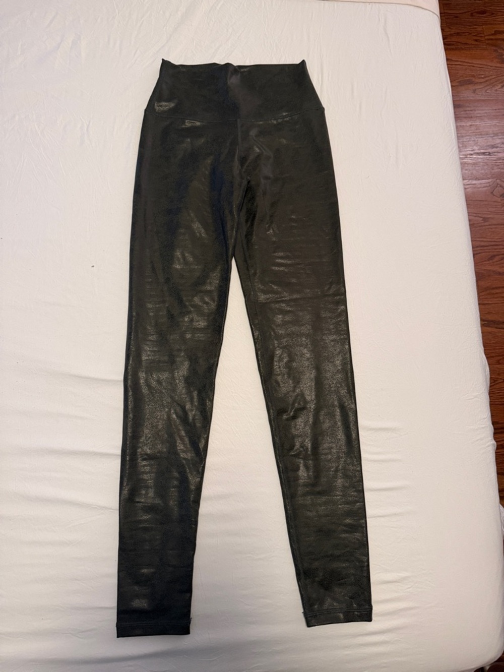 High-Waist Black Faux Leather Leggings